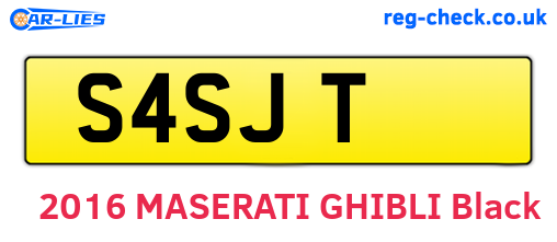 S4SJT are the vehicle registration plates.