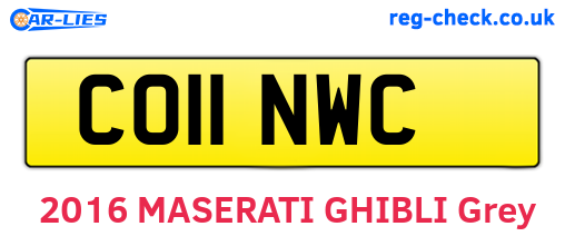 CO11NWC are the vehicle registration plates.