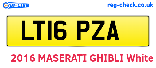 LT16PZA are the vehicle registration plates.
