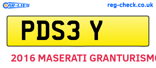 PDS3Y are the vehicle registration plates.