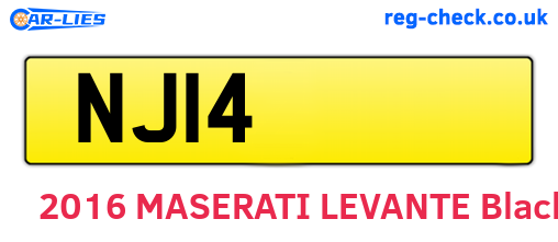 NJI4 are the vehicle registration plates.