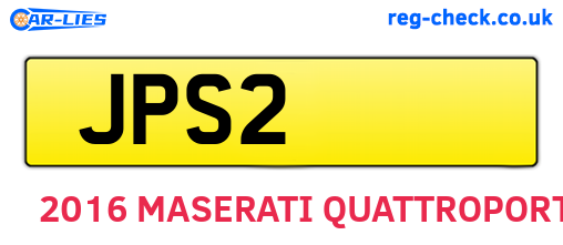 JPS2 are the vehicle registration plates.