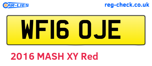 WF16OJE are the vehicle registration plates.