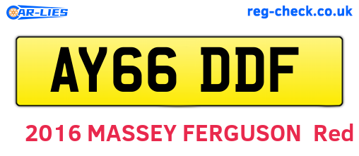 AY66DDF are the vehicle registration plates.