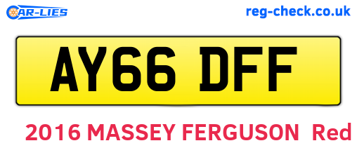AY66DFF are the vehicle registration plates.