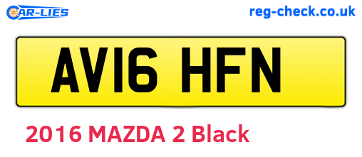 AV16HFN are the vehicle registration plates.