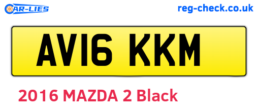 AV16KKM are the vehicle registration plates.