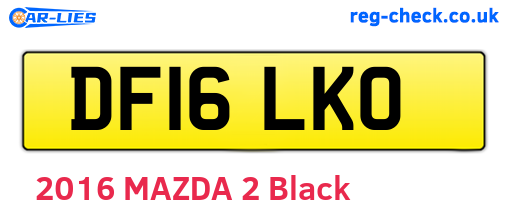 DF16LKO are the vehicle registration plates.