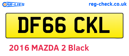 DF66CKL are the vehicle registration plates.