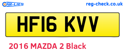 HF16KVV are the vehicle registration plates.