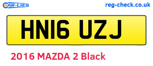 HN16UZJ are the vehicle registration plates.