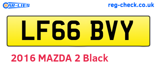 LF66BVY are the vehicle registration plates.
