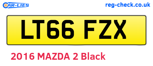 LT66FZX are the vehicle registration plates.