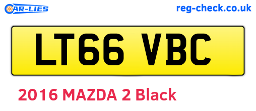 LT66VBC are the vehicle registration plates.