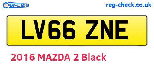 LV66ZNE are the vehicle registration plates.