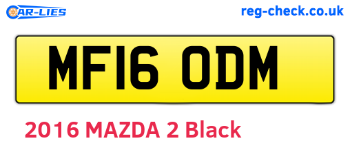MF16ODM are the vehicle registration plates.