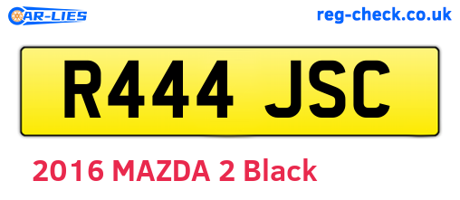 R444JSC are the vehicle registration plates.