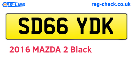SD66YDK are the vehicle registration plates.