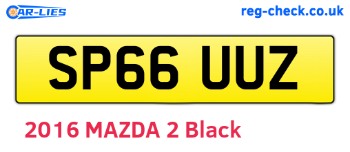 SP66UUZ are the vehicle registration plates.