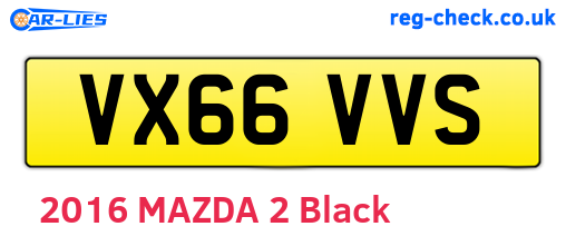 VX66VVS are the vehicle registration plates.