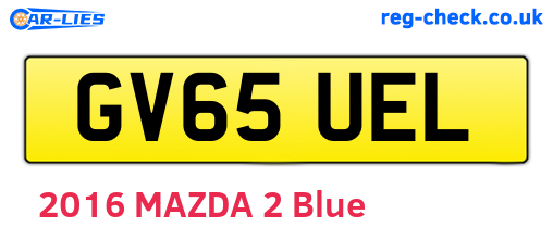 GV65UEL are the vehicle registration plates.