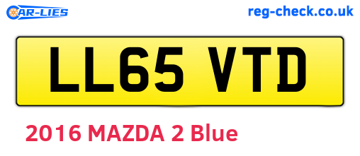 LL65VTD are the vehicle registration plates.