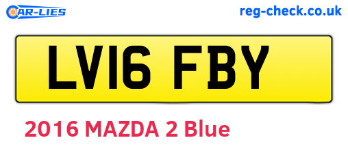 LV16FBY are the vehicle registration plates.