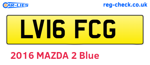 LV16FCG are the vehicle registration plates.