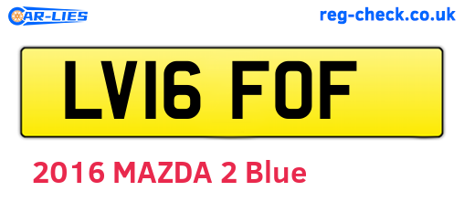 LV16FOF are the vehicle registration plates.