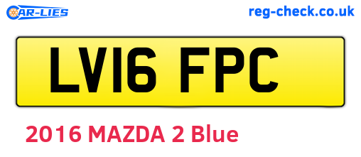 LV16FPC are the vehicle registration plates.