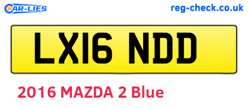 LX16NDD are the vehicle registration plates.