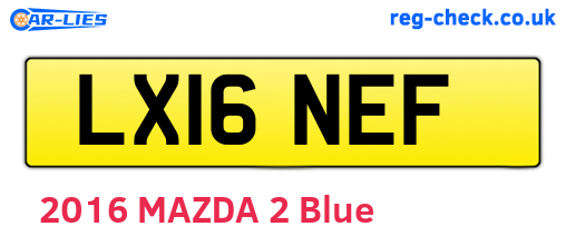 LX16NEF are the vehicle registration plates.