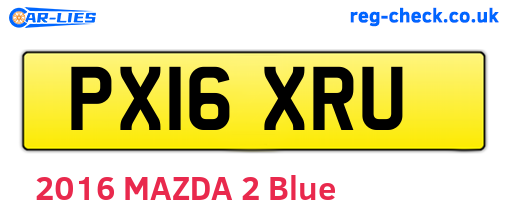 PX16XRU are the vehicle registration plates.