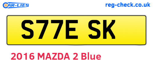 S77ESK are the vehicle registration plates.
