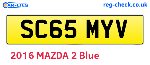 SC65MYV are the vehicle registration plates.