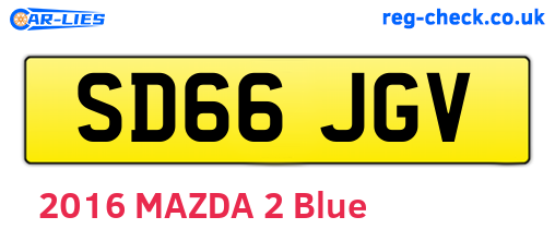 SD66JGV are the vehicle registration plates.