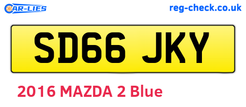 SD66JKY are the vehicle registration plates.