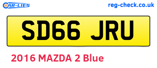 SD66JRU are the vehicle registration plates.