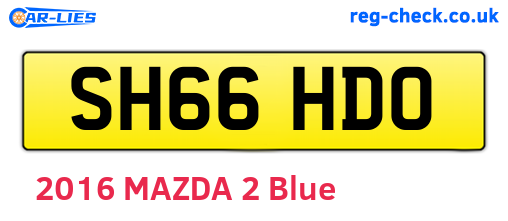 SH66HDO are the vehicle registration plates.