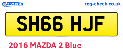 SH66HJF are the vehicle registration plates.