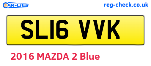 SL16VVK are the vehicle registration plates.