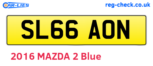 SL66AON are the vehicle registration plates.