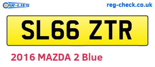 SL66ZTR are the vehicle registration plates.