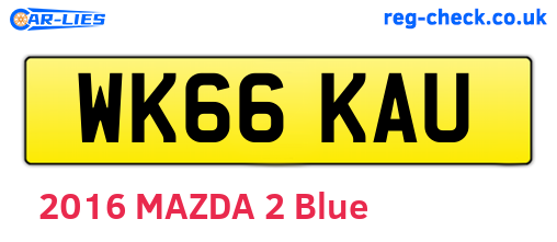 WK66KAU are the vehicle registration plates.