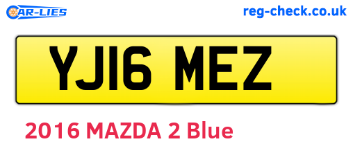 YJ16MEZ are the vehicle registration plates.