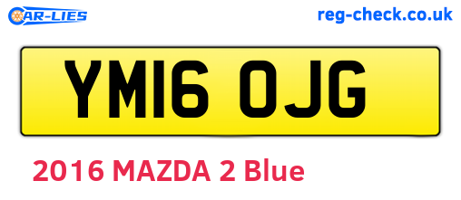 YM16OJG are the vehicle registration plates.