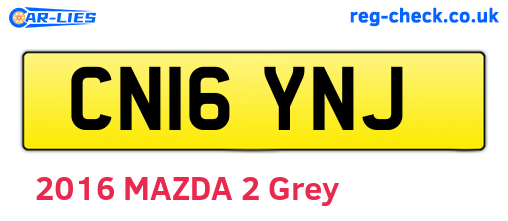 CN16YNJ are the vehicle registration plates.