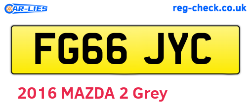 FG66JYC are the vehicle registration plates.