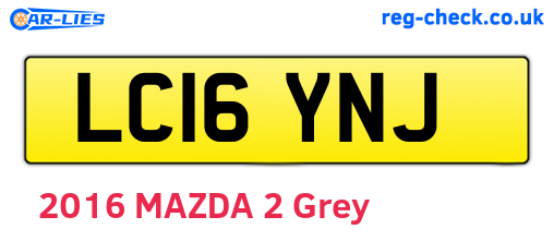 LC16YNJ are the vehicle registration plates.