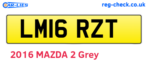 LM16RZT are the vehicle registration plates.